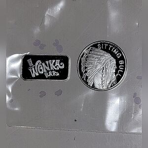 RARE PURE SILVER WONKA / SITTING BULL NATIVE AMERICAN SILVER BAR / ROUND BUNDLE